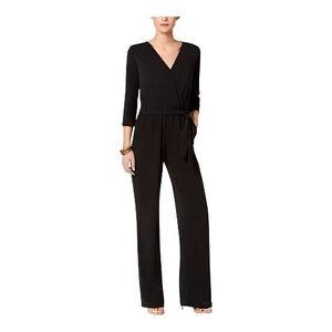 NY Collection Black V-Neck Jumpsuit - Black Petite XL, Retail $70, New